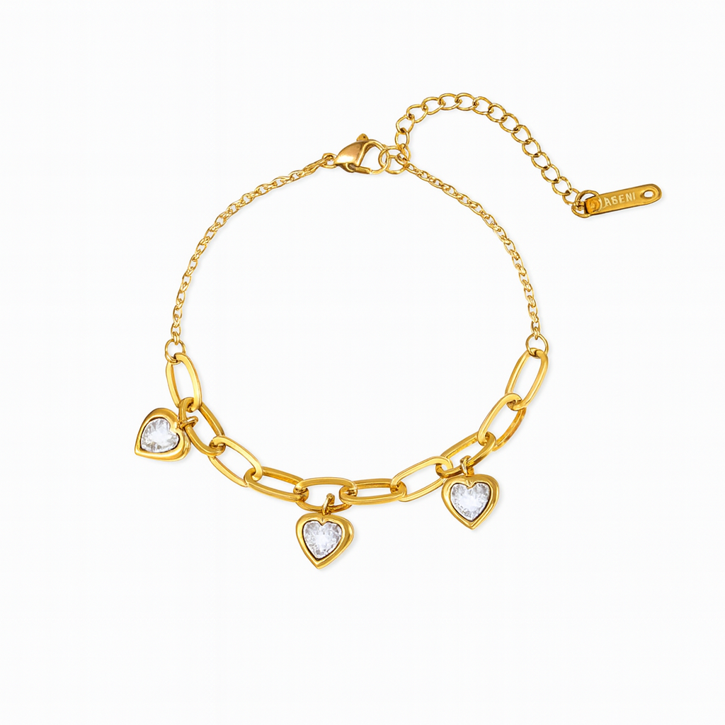 Bracelet Charms Cœurs Blanche