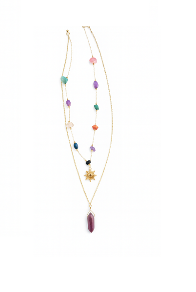 Collier Éclat d’Améthyste - pierres naturelles