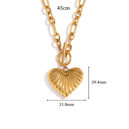 Collier Cœur coquillage