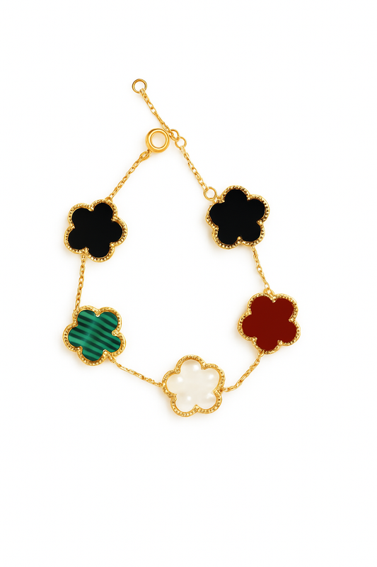 Bracelet trèfles multicolores