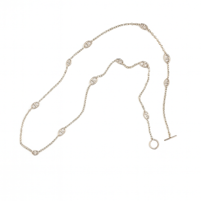 Collier Sautoir L’Anneau du Destin Argenté