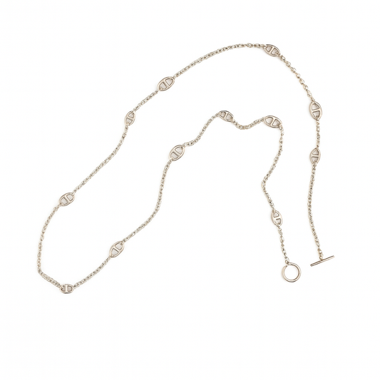 Collier Sautoir L’Anneau du Destin Argenté