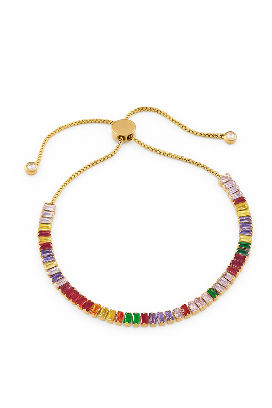 Collier ras-du-cou Tennis multicolores