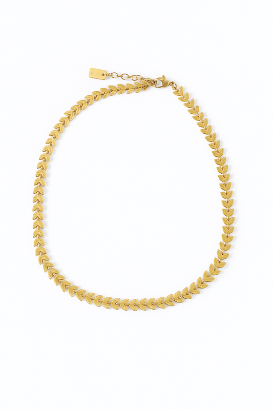 Collier Choker Feuilles d'Olivier