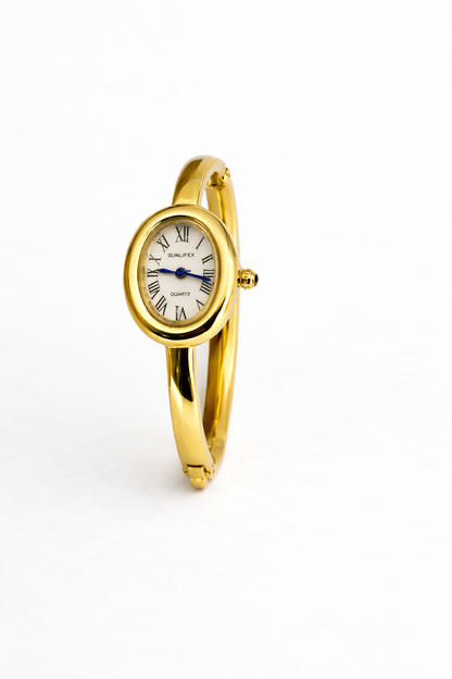 Montre Bracelet Goutte Dorée - acier inoxydable Vintage Quartz