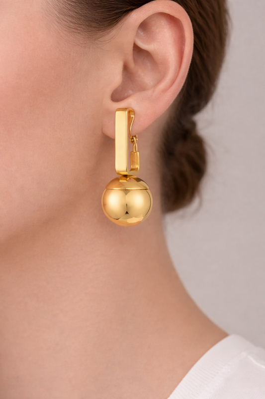 Boucles d’oreilles boule pendantes