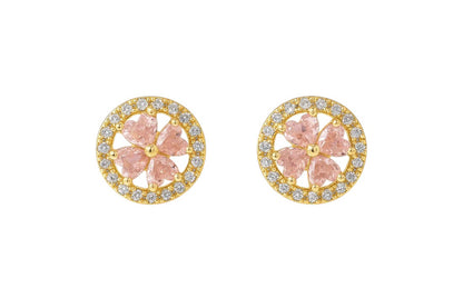 Pendientes de flor de gota de rocío - Cristal