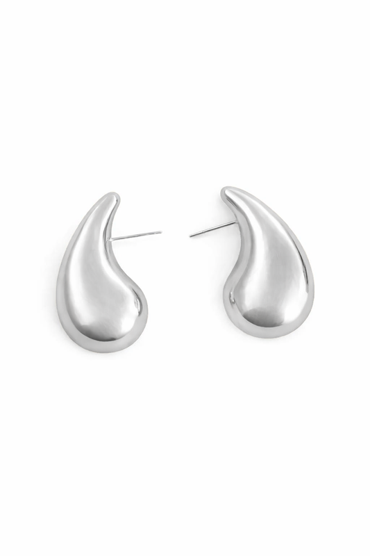 Boucles d’oreilles Goutte d’Eau Argenté - Grand