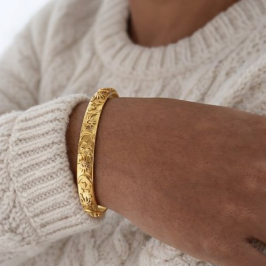 Pulsera Astral - Chapada en Oro de 18 K