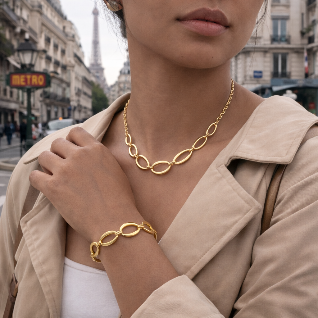 Pulsera Línea Dorada - Baño de Oro de 18K