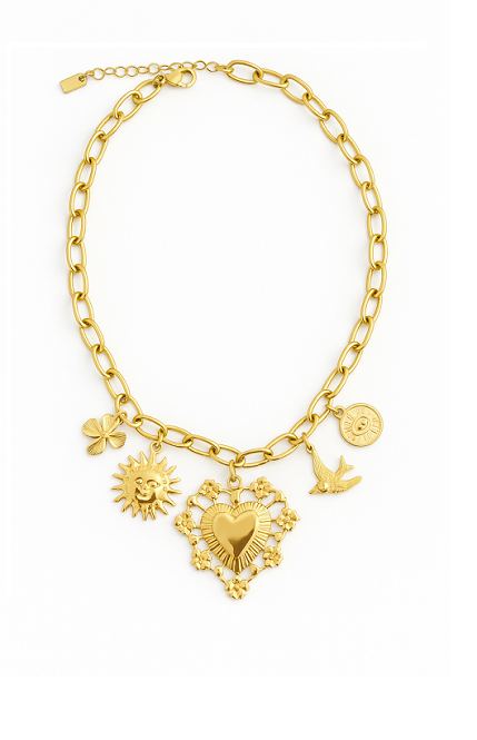 Collier cœur sacré