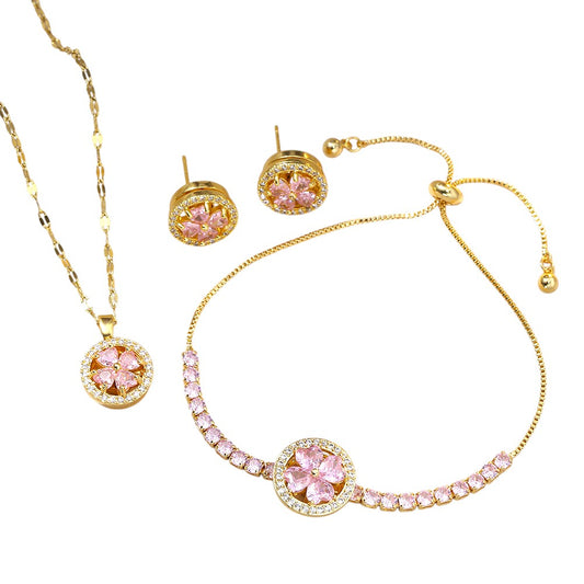 Ensemble fleur Rosée